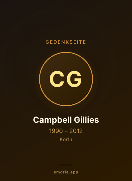 Gedenkportrait von Campbell Gillies