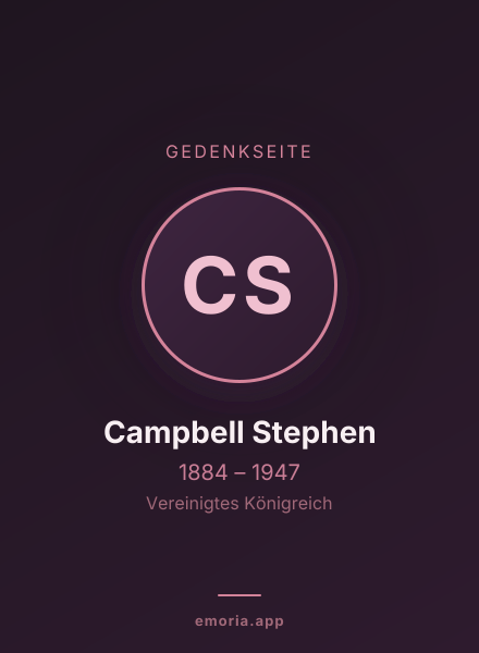 Gedenkportrait von Campbell Stephen
