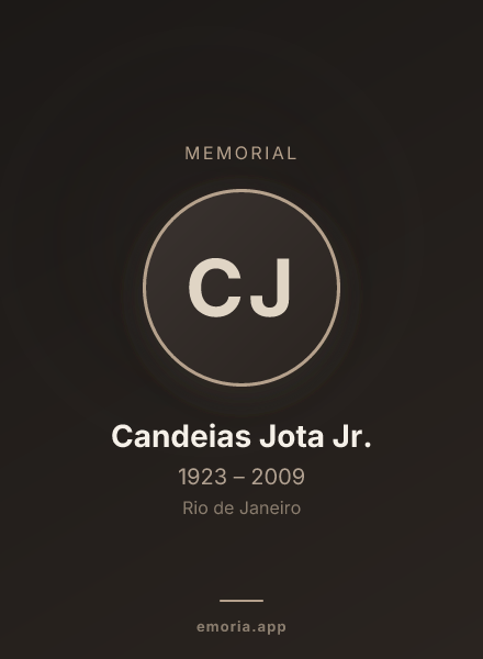 Memorial portrait of Candeias Jota Jr.