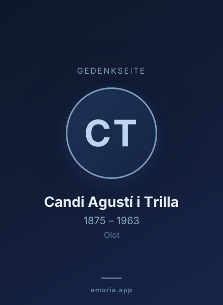Gedenkportrait von Candi Agustí i Trilla