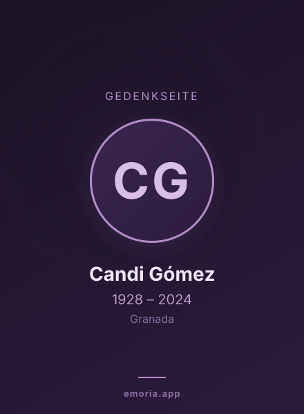 Gedenkportrait von Candi Gómez