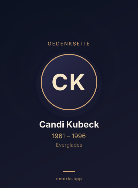 Gedenkportrait von Candi Kubeck