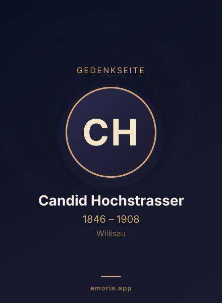 Gedenkportrait von Candid Hochstrasser