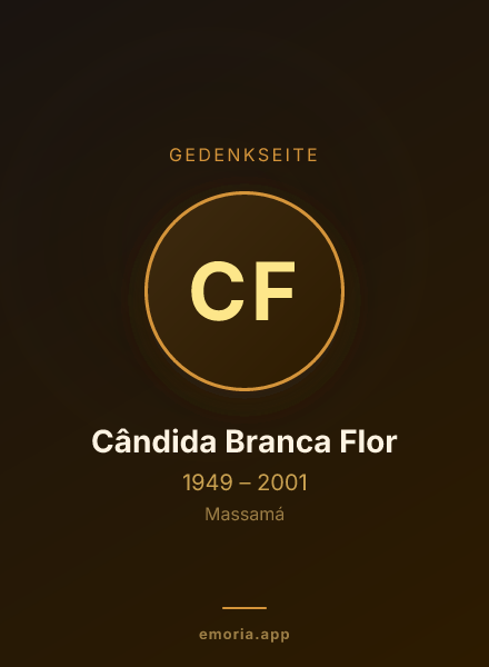 Gedenkportrait von Cândida Branca Flor