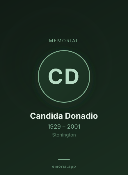 Memorial portrait of Candida Donadio