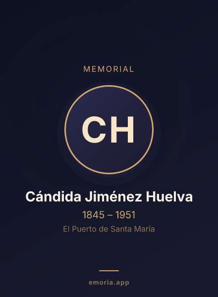 Memorial portrait of Cándida Jiménez Huelva