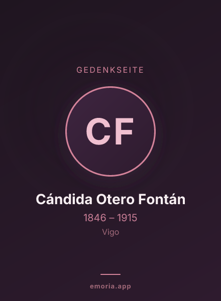 Gedenkportrait von Cándida Otero Fontán