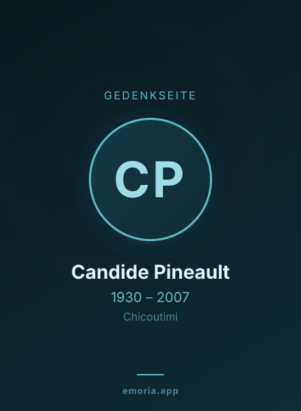 Gedenkportrait von Candide Pineault