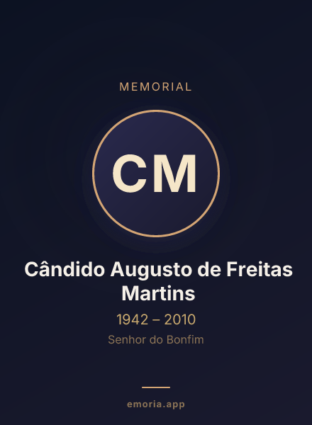Memorial portrait of Cândido Augusto de Freitas Martins