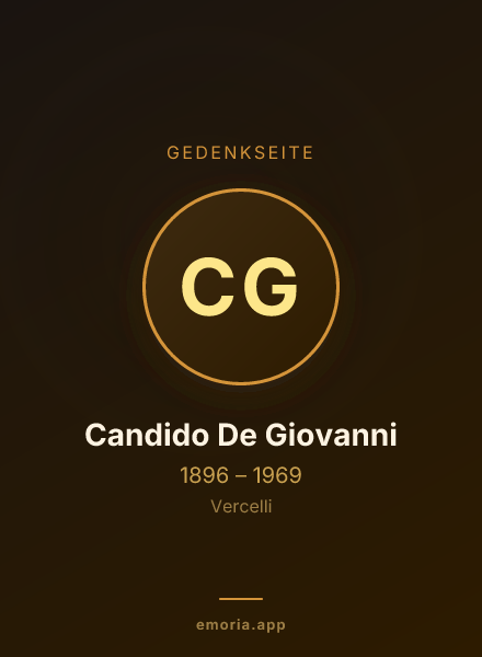 Gedenkportrait von Candido De Giovanni
