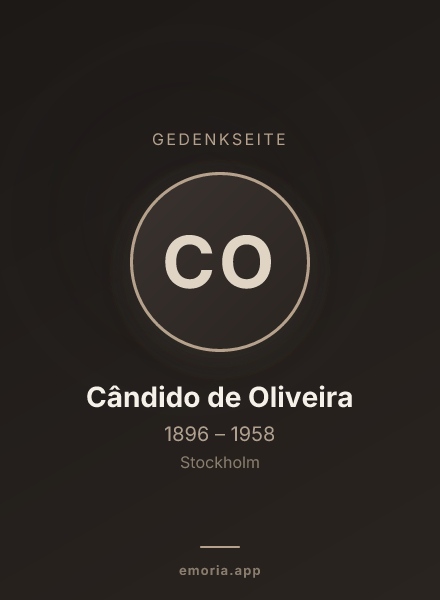 Gedenkportrait von Cândido de Oliveira
