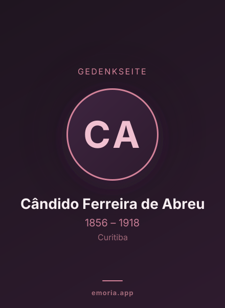 Gedenkportrait von Cândido Ferreira de Abreu