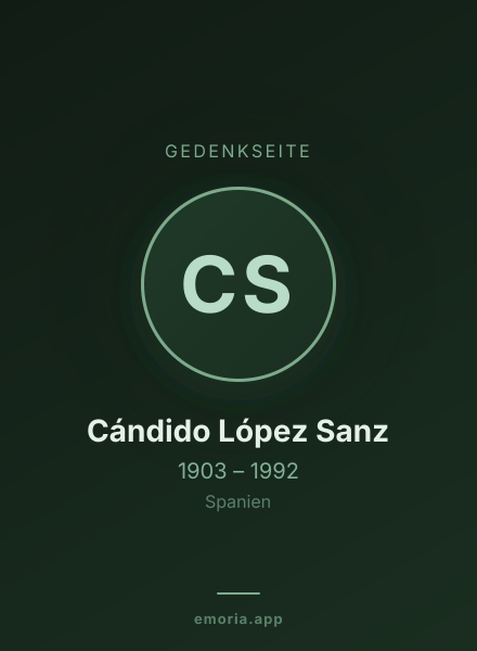 Gedenkportrait von Cándido López Sanz