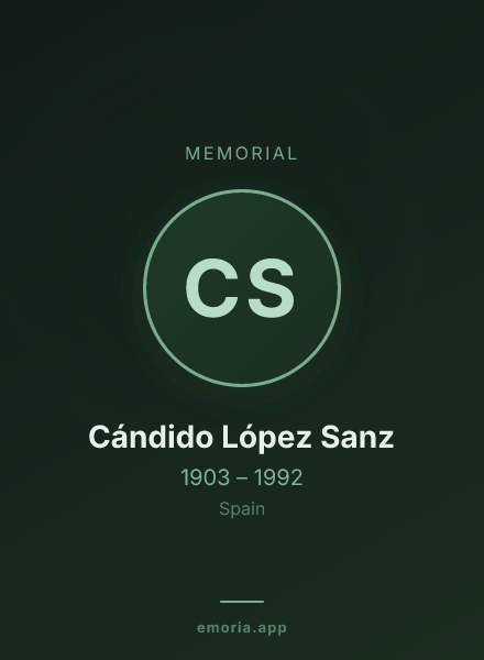Memorial portrait of Cándido López Sanz