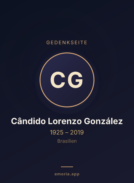 Gedenkportrait von Cândido Lorenzo González