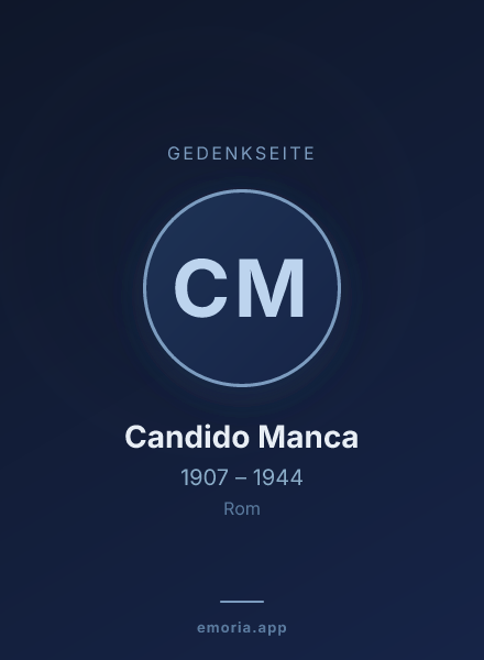 Gedenkportrait von Candido Manca