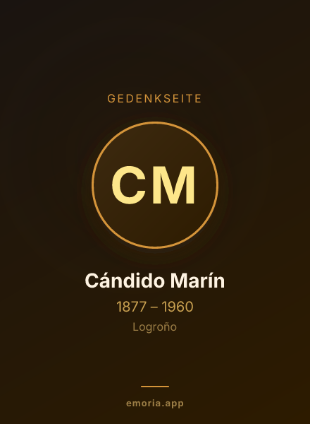 Gedenkportrait von Cándido Marín