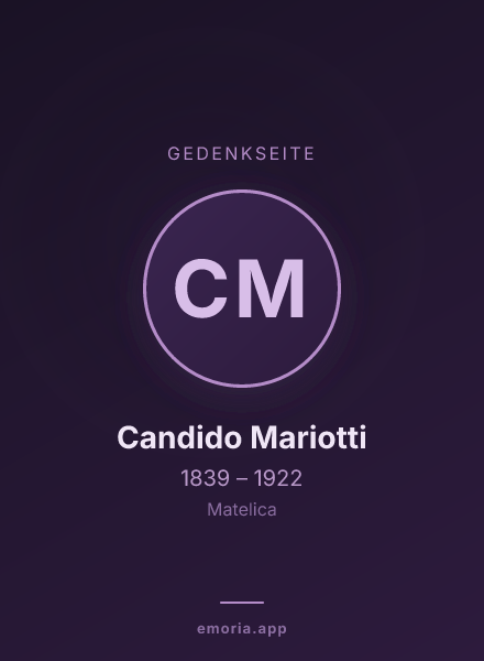 Gedenkportrait von Candido Mariotti