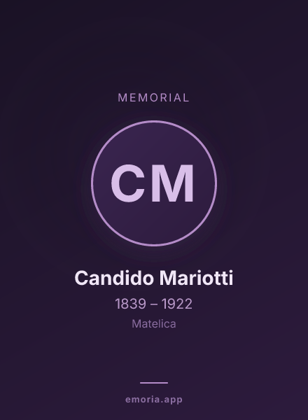 Memorial portrait of Candido Mariotti