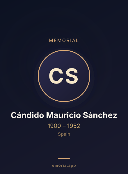 Memorial portrait of Cándido Mauricio Sánchez