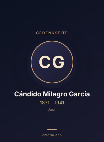 Gedenkportrait von Cándido Milagro García