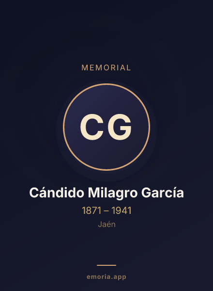Memorial portrait of Cándido Milagro García