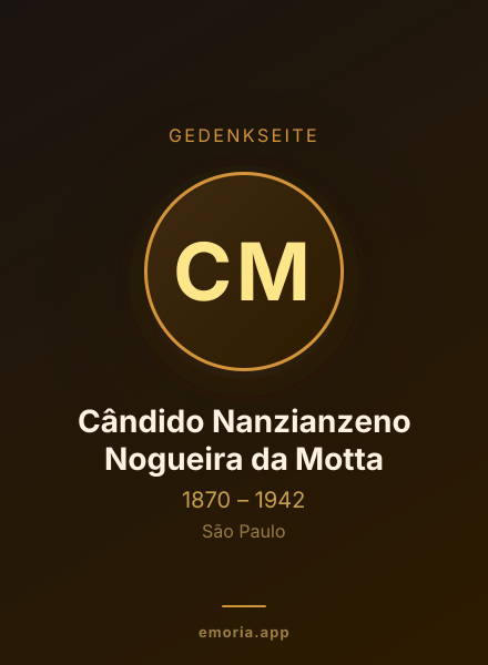 Gedenkportrait von Cândido Nanzianzeno Nogueira da Motta