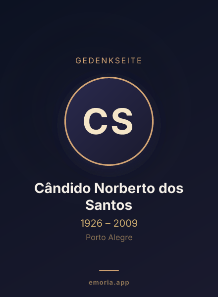 Gedenkportrait von Cândido Norberto dos Santos