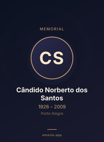 Memorial portrait of Cândido Norberto dos Santos