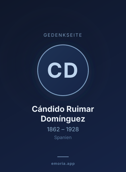 Gedenkportrait von Cándido Ruimar Domínguez