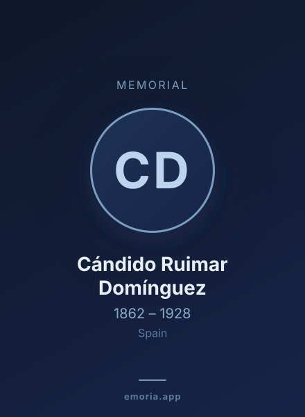 Memorial portrait of Cándido Ruimar Domínguez