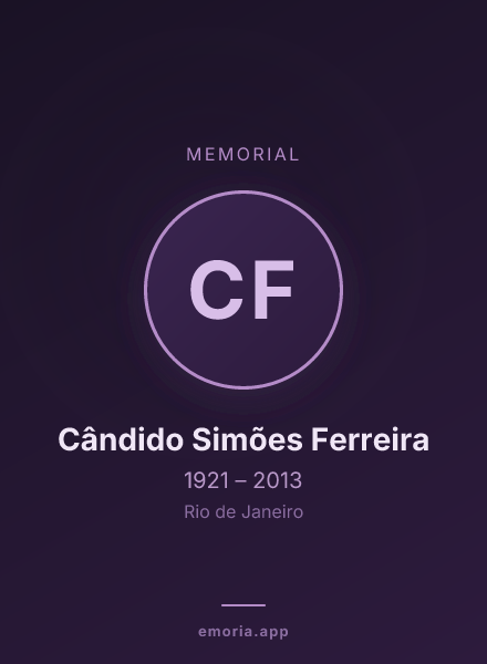 Memorial portrait of Cândido Simões Ferreira