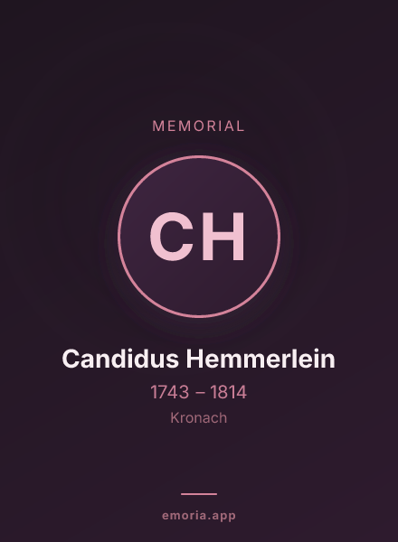 Memorial portrait of Candidus Hemmerlein