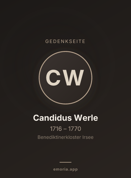 Gedenkportrait von Candidus Werle