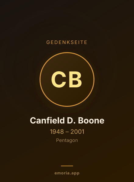 Gedenkportrait von Canfield D. Boone