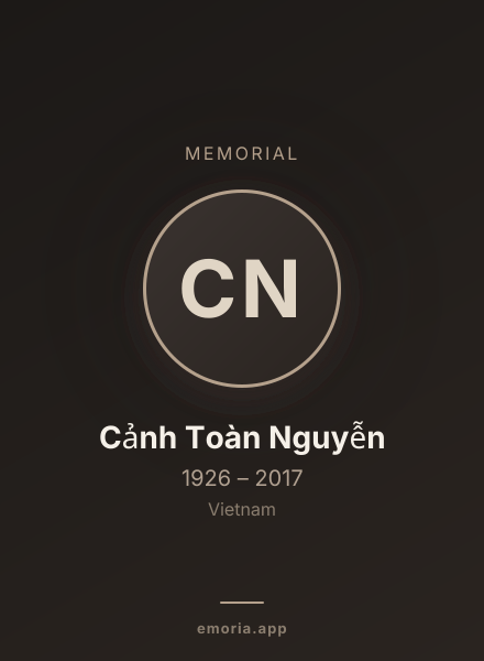 Memorial portrait of Cảnh Toàn Nguyễn