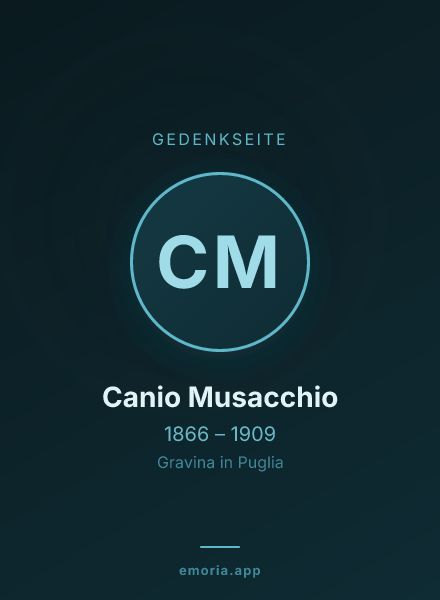 Gedenkportrait von Canio Musacchio