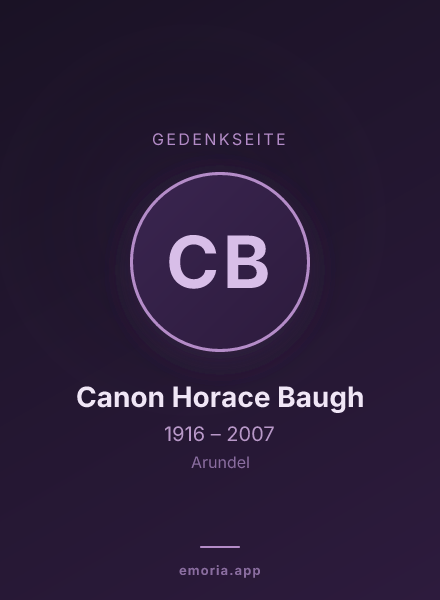 Gedenkportrait von Canon Horace Baugh