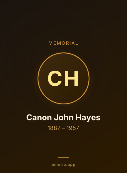 Memorial portrait of Canon John Hayes