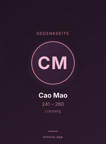 Gedenkportrait von Cao Mao