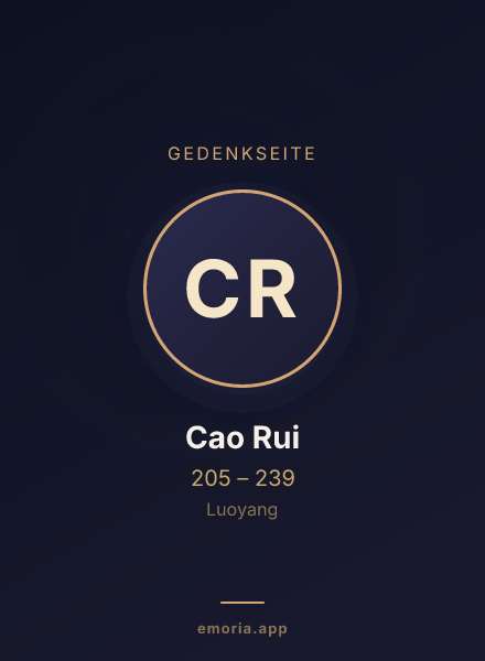 Gedenkportrait von Cao Rui