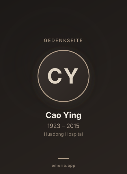 Gedenkportrait von Cao Ying