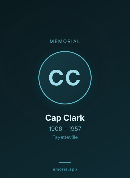 Memorial portrait of Cap Clark
