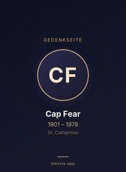 Gedenkportrait von Cap Fear