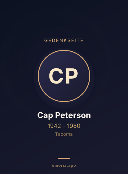 Gedenkportrait von Cap Peterson