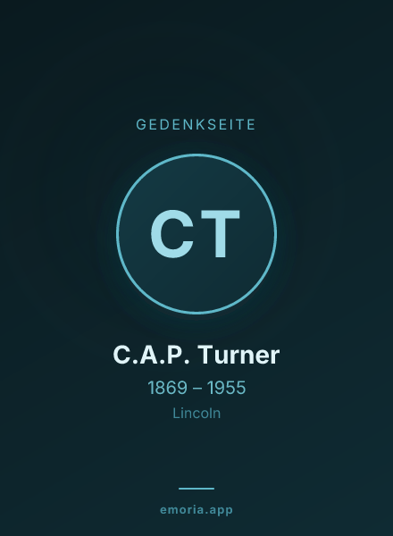 Gedenkportrait von C.A.P. Turner