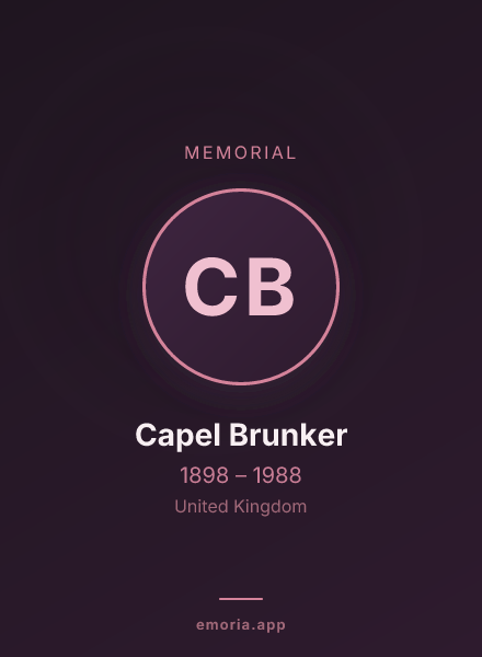 Memorial portrait of Capel Brunker