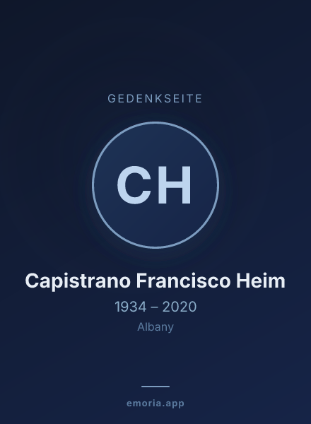 Gedenkportrait von Capistrano Francisco Heim