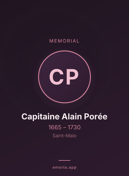 Memorial portrait of Capitaine Alain Porée
