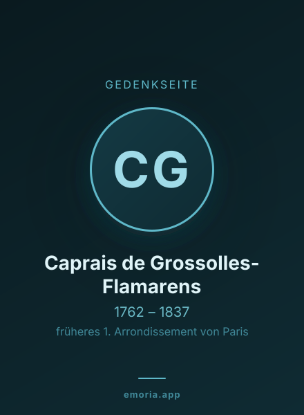 Gedenkportrait von Caprais de Grossolles-Flamarens